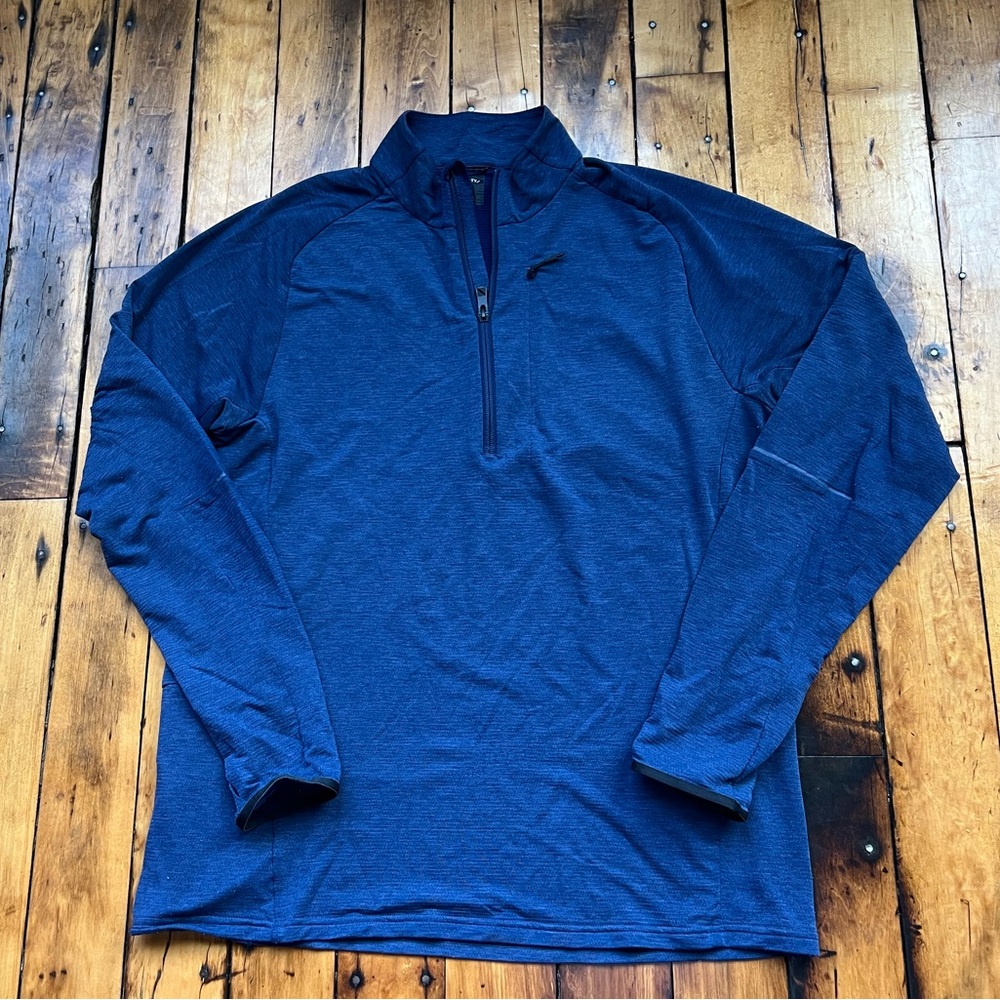 Hill City Men’s Large 1/4 Zip Pullover Blue Lightweight Stretch Performance Golf